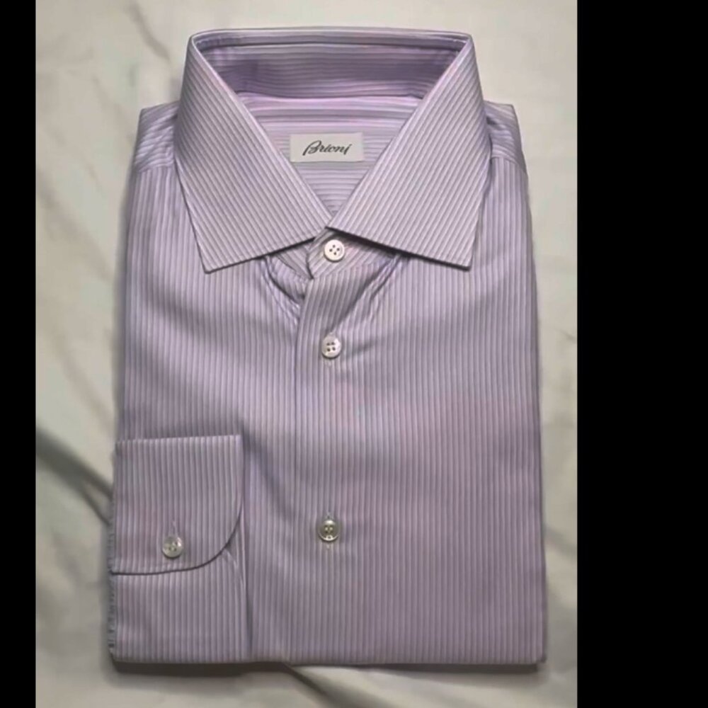 NWT Brioni Brunico Dress Shirt 42R – In Plastic, $780 Retail